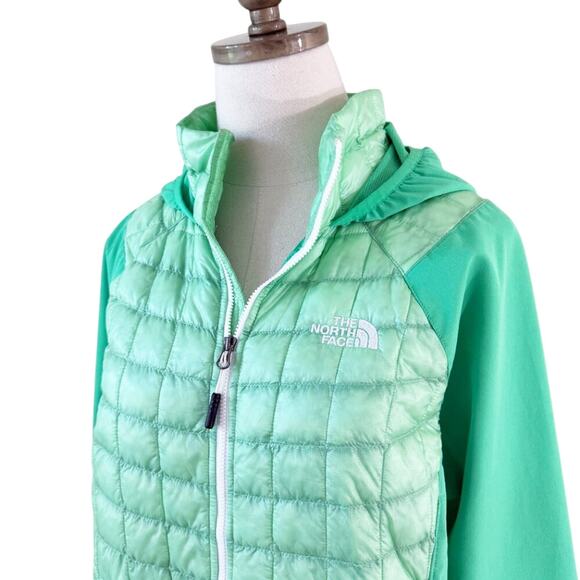 The North Face Spring Green Thermoball Hooded Windbreaker Women's Sz Large EUC - Picture 2 of 9